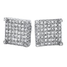 Custom Micro Pave Earrings CZ Cubes HipHopBling