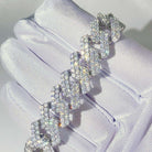 Custom Moissanite Sharp Cuban Link Iced Out Bracelet HipHopBling