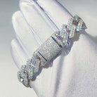 Custom Moissanite Sharp Cuban Link Iced Out Bracelet HipHopBling