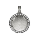 Custom Picture Frame Pendant .925 Silver White Gold HipHopBling