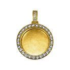 Custom Picture Frame Pendant .925 Silver White Gold HipHopBling