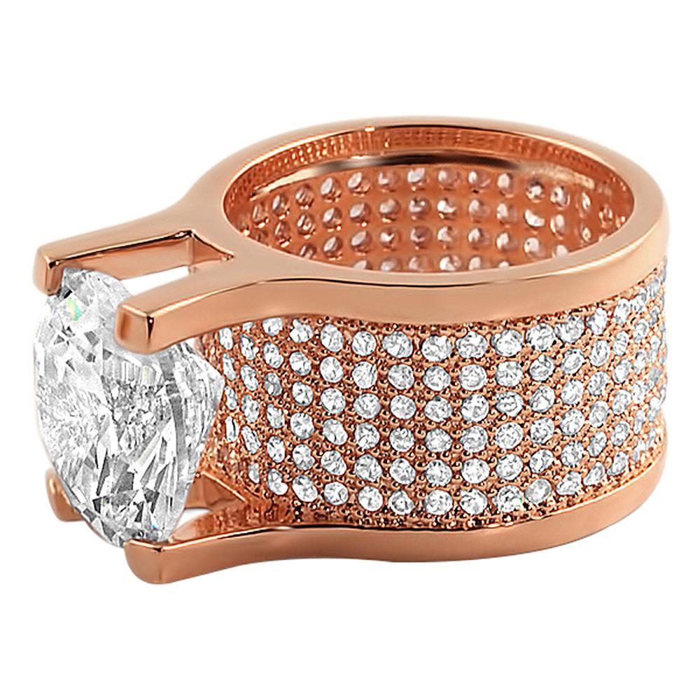 Custom Rose Gold 360 Eternity Ring 20ct Solitaire 7 HipHopBling