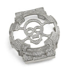 Custom Skull CZ Rhodium Case for Casio G Shock GA100 HipHopBling