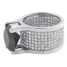 CZ 360 Ring 20ct Black Solitaire Rhodium 10 HipHopBling