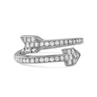 CZ Arrow Ring .925 Sterling Silver Celeb Inspired 6 HipHopBling