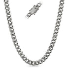 CZ Clasp 10MM Cuban Chain Stainless Steel 20 HipHopBling