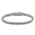 CZ Clasp 6MM Stainless Steel Franco Bracelet HipHopBling