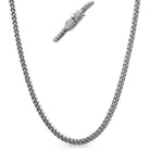 CZ Diamond Clasp Stainless Steel Franco Chain 4MM 24" HipHopBling