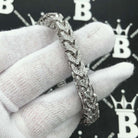 CZ Franco 8MM Bling Bling Bracelet White Gold HipHopBling