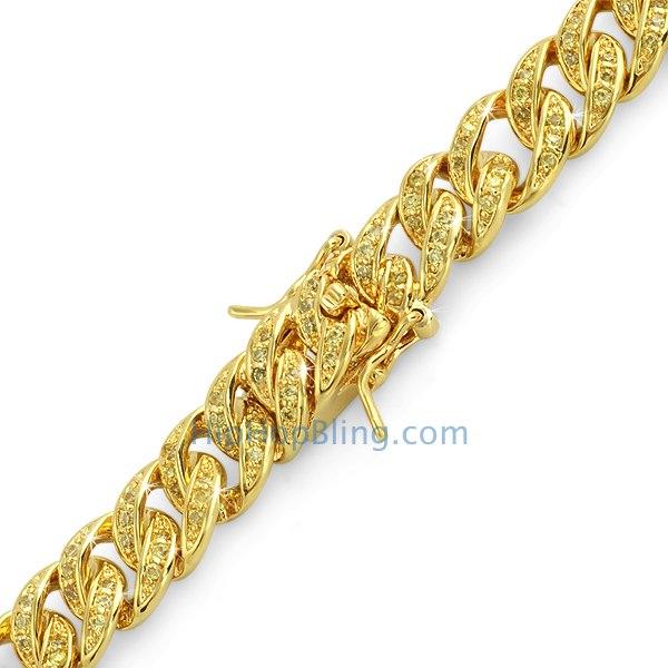 CZ Lemonade Cuban Bling Bling Bracelet HipHopBling