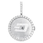 DASH Coin Iced Out Frame Pendant Yellow Gold Tennis CZ Frame HipHopBling