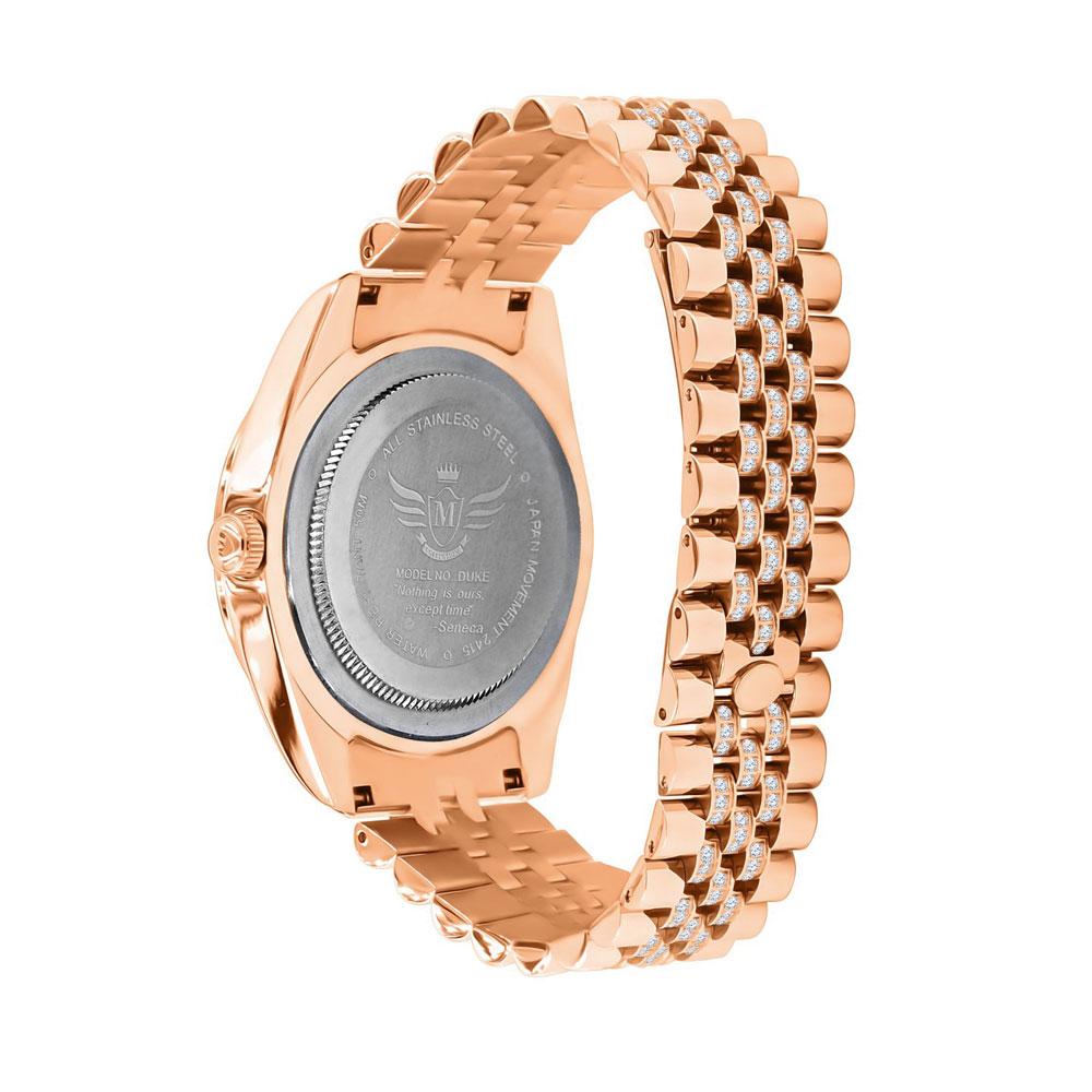 Date Jubilee Iced CZ Bling Bling Watch 2 - Tone HipHopBling