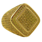 Deep Ice Lemonade CZ Micro Pave Bling Ring 7 HipHopBling