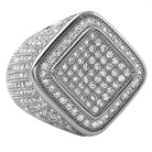 Deep Ice Rhodium CZ Micro Pave Bling Ring 7 HipHopBling