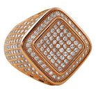 Deep Ice Rose Gold CZ Micro Pave Bling Ring 7 HipHopBling