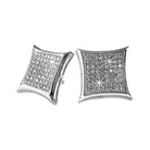 Deep Kite .925 Sterling Silver CZ Hip Hop Earrings Yellow Gold 6MM HipHopBling