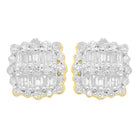 Designer Baguette Diamond Earrings .30cttw 10K Yellow Gold HipHopBling