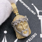 Detailed Jesus Piece Diamond Pendant 1.20cttw 10K Yellow Gold HipHopBling
