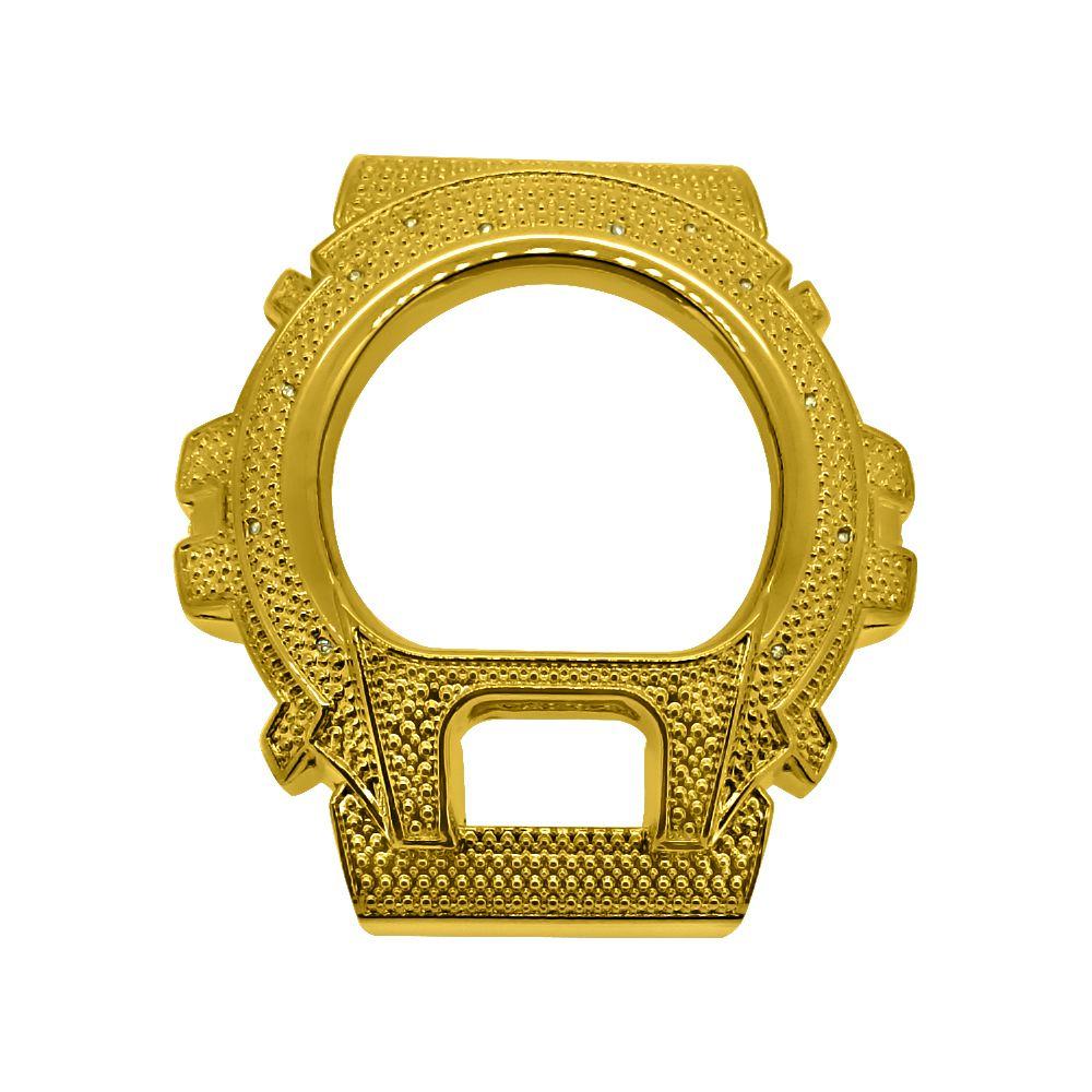 Diamond .12 Carat Gold Bezel for Casio G Shock DW6900 HipHopBling