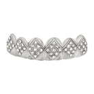 Diamond Bling Bling Silver Grillz Top Teeth HipHopBling