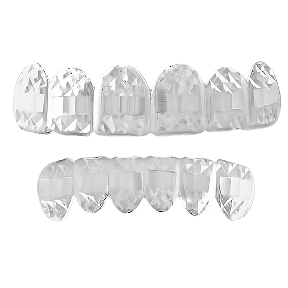 2024 New Wholesale Mens Hip Hop Gold Teeth Silver 925 Grillz Top & Bottom Iced O - Foto 9