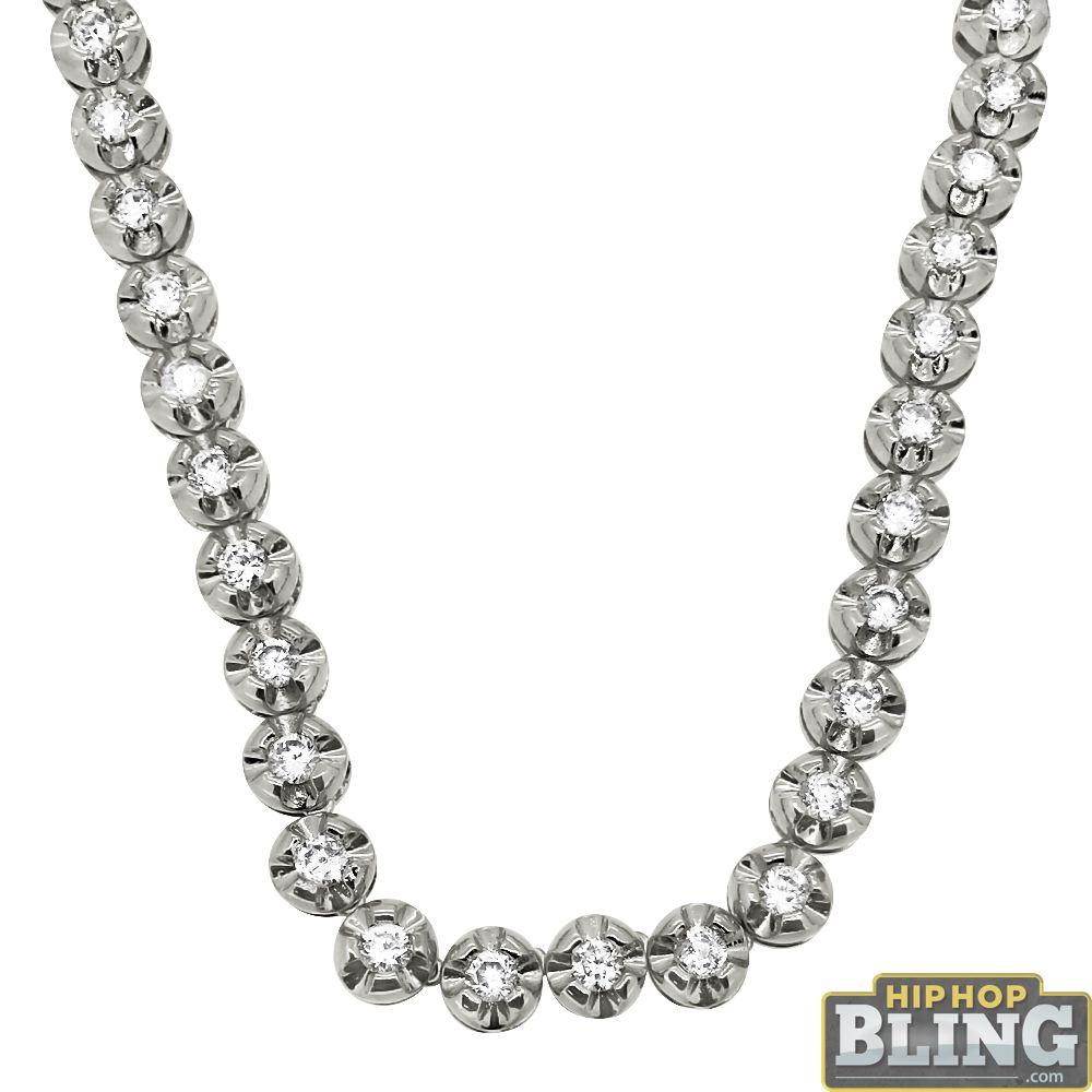 Diamond Cut Bezel CZ 1 Row Bling Bling Chain HipHopBling