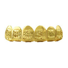 Diamond Cut Gold Grillz Classic Top HipHopBling