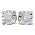 Diamond Stud Earrings Miracle Setting 10K White or Yellow Gold 10K White Gold 3MM HipHopBling