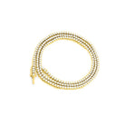 Diamond Tennis Chain 10K Gold 2.25MM Miracle Setting 10K White Gold 18" HipHopBling