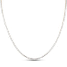 Diamond Tennis Chain 10K Gold 2.25MM Miracle Setting 10K White Gold 18" HipHopBling