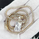 Diamond Tennis Chain in 10K Yellow Gold Miracle Setting HipHopBling
