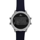 Digital Tech Iced Out Rubber Hip Hop Watch Black/Black HipHopBling
