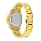 Divers CZ Black Dial Date Edge Link Iced Out Watch Yellow Gold HipHopBling