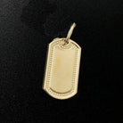 Dog Tag 10K Yellow Gold Pendant HipHopBling