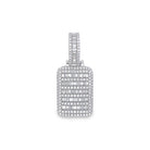 Dog Tag Mini Baguette VVS Moissanite Pendant .925 Sterling Silver HipHopBling