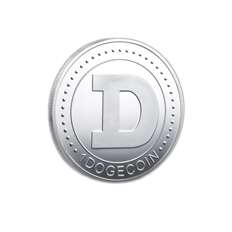 Dogecoin Coin Iced Out Frame Pendant V2 Yellow Gold Plain Frame HipHopBling