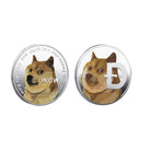 Dogecoin Coin Iced Out Frame Pendant V3 Yellow Gold Tennis CZ Frame HipHopBling