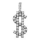 Dollar Sign Bling Bling Pendant 3MM CZ Steel Pendant Only HipHopBling