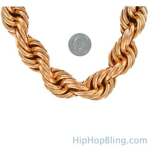 Dookie Rope Chain Rose Gold 20MM Necklace 30" HipHopBling