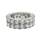 Double Eternity Band 360 Rhodium CZ Bling Bling Ring 7 HipHopBling
