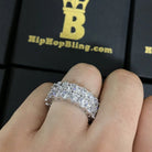 Double Eternity Band 360 Rhodium CZ Bling Bling Ring 7 HipHopBling
