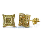 Double Kite M Lemonade CZ Iced Out Earrings HipHopBling