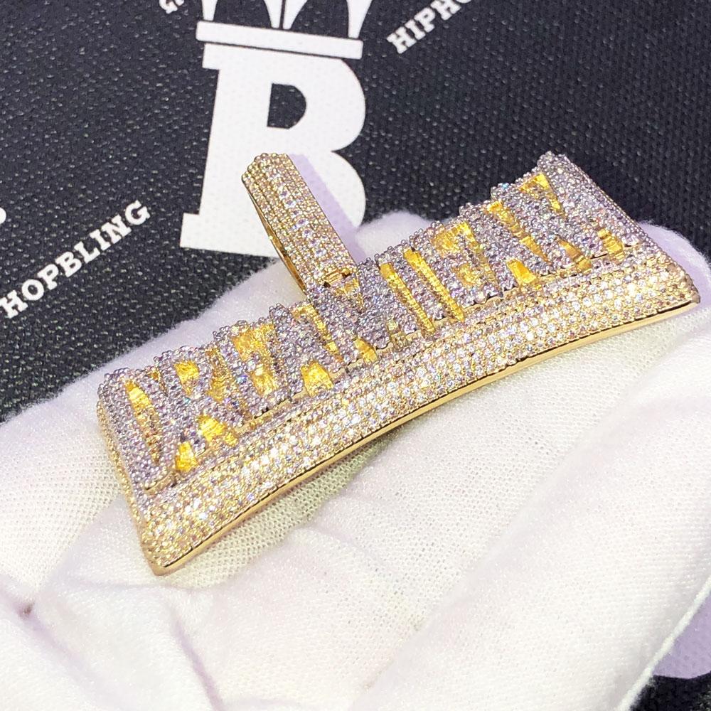 Dream Team CZ Hip Hop Bling Bling Pendant Yellow Gold HipHopBling