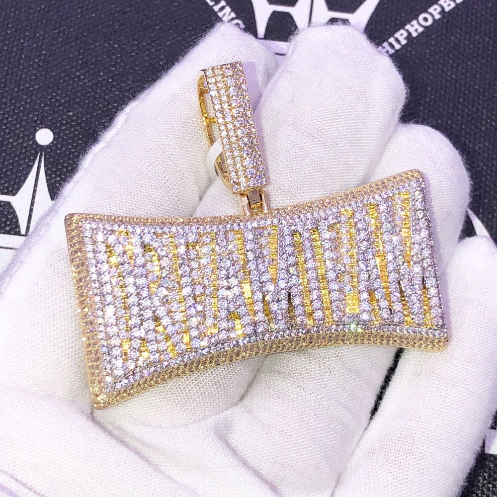 Dream Team CZ Hip Hop Bling Bling Pendant Yellow Gold HipHopBling