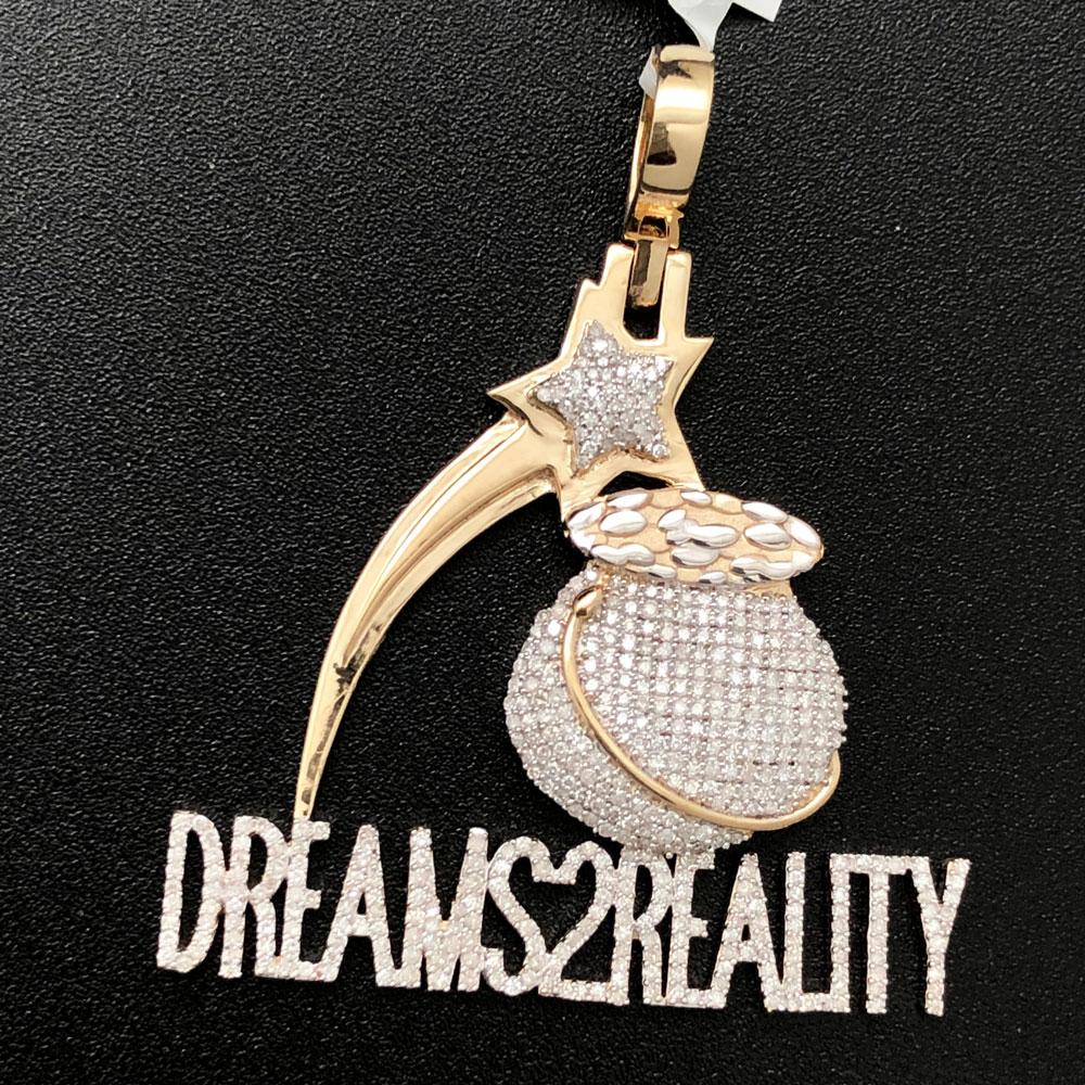 Dreams 2 Reality Diamond Pendant 1.25cttw 10K Yellow Gold HipHopBling