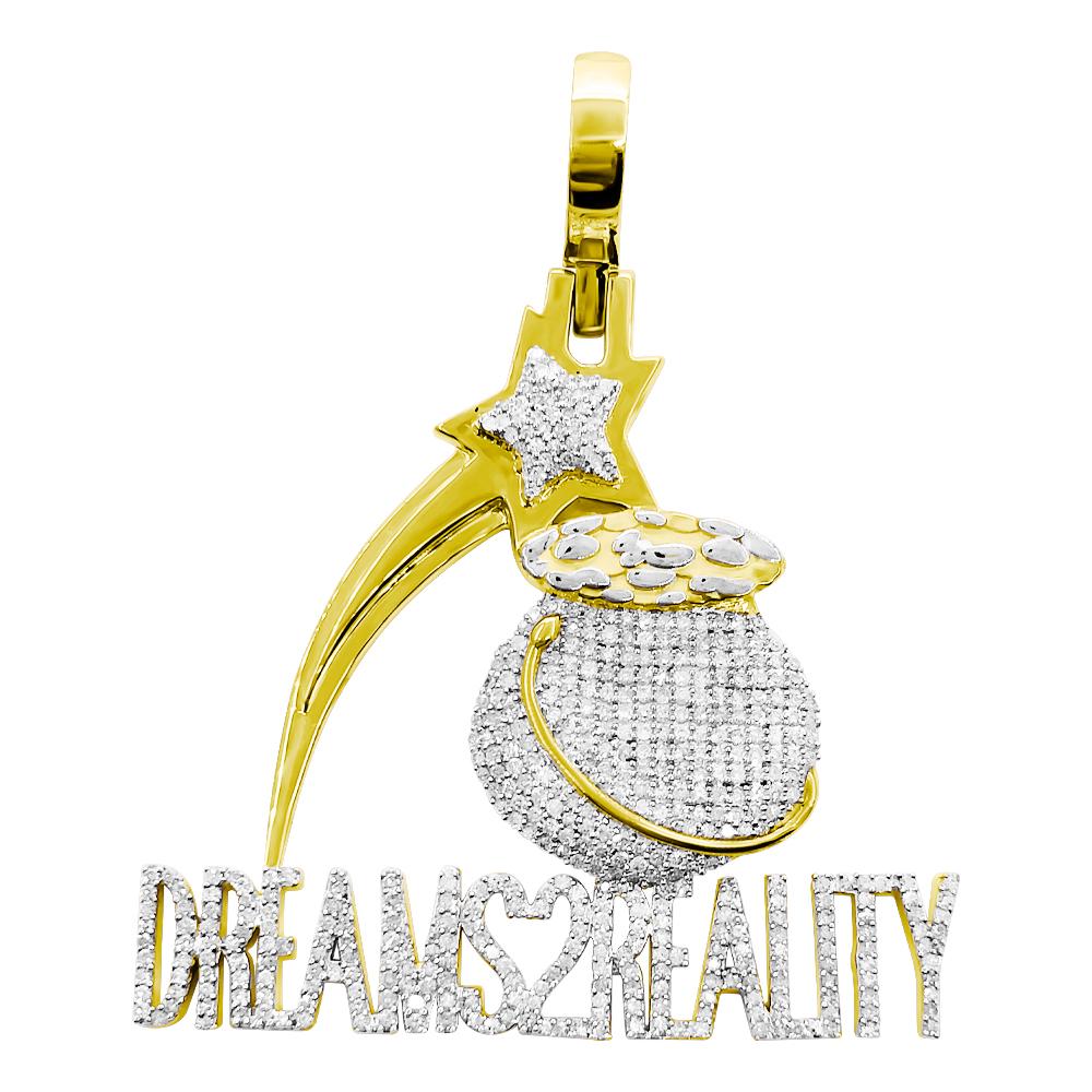 Dreams 2 Reality Diamond Pendant 1.25cttw 10K Yellow Gold HipHopBling