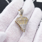 Drip Diamond Pendant .45cttw 10K Yellow Gold HipHopBling