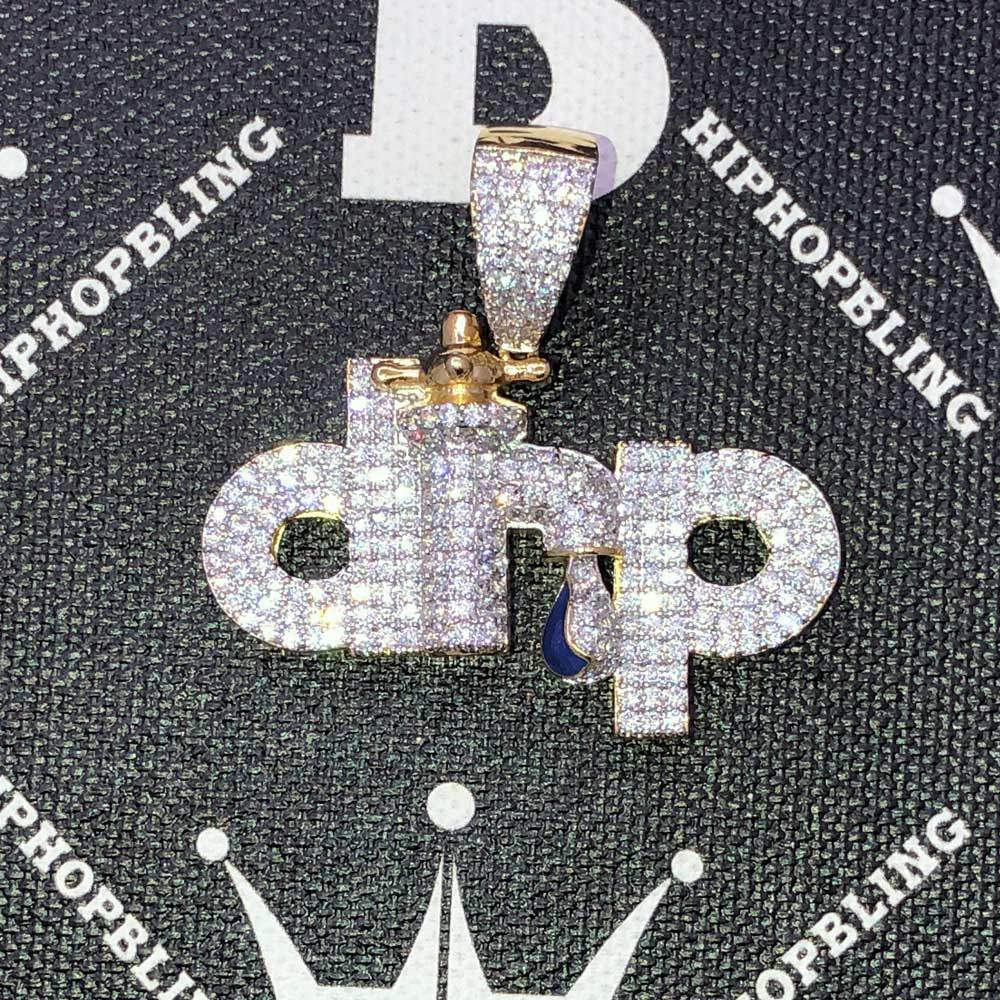 DRIP Faucet CZ Hip Hop Bling Bling Pendant Yellow Gold HipHopBling