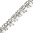 Drip Infinity Link Iced Out Hip Hop Bracelet White Gold 7" HipHopBling