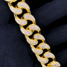 Drip Pear Cut Cuban CZ Iced Out Hip Hop Bracelet White Gold 8" HipHopBling